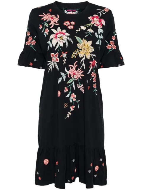 Johnny Was ruffle-sleeve knit dress Black J324245