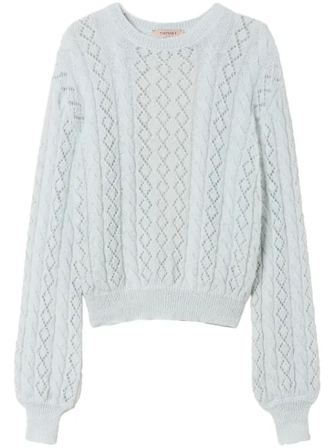 TWINSET cable-knit jumper Blue 242TP3691