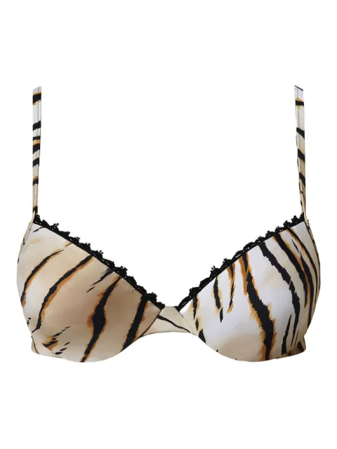 TWINSET animal-print push-up bikini top Neutrals 241LBMB44