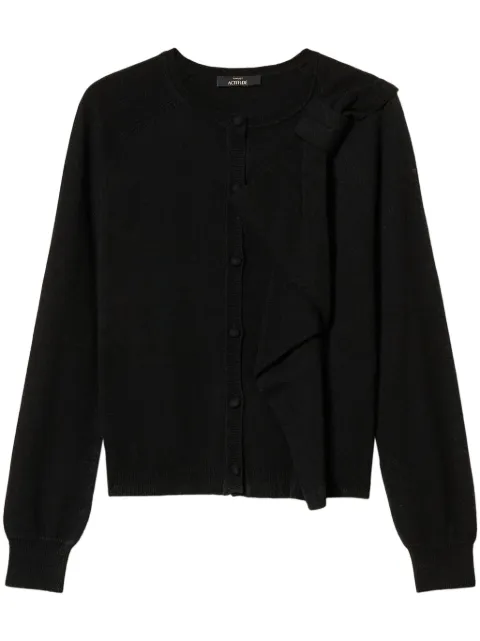 TWINSET bow-detailing knitted cardigan Black 242AT3161