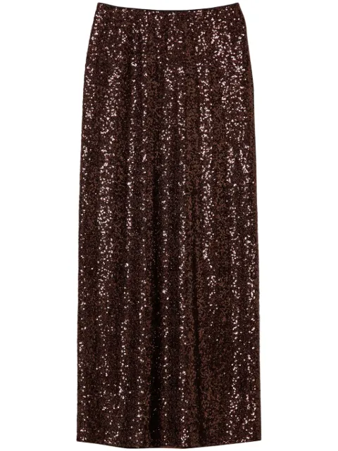 TWINSET sequin-embellished maxi skirt Brown 242TF2030