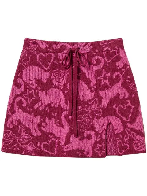 TWINSET patterned-jacquard skirt Pink 242TP3402