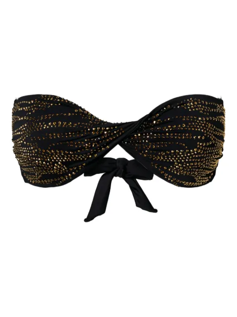 TWINSET rhinestone-embellished bikini top Black 241LBM311