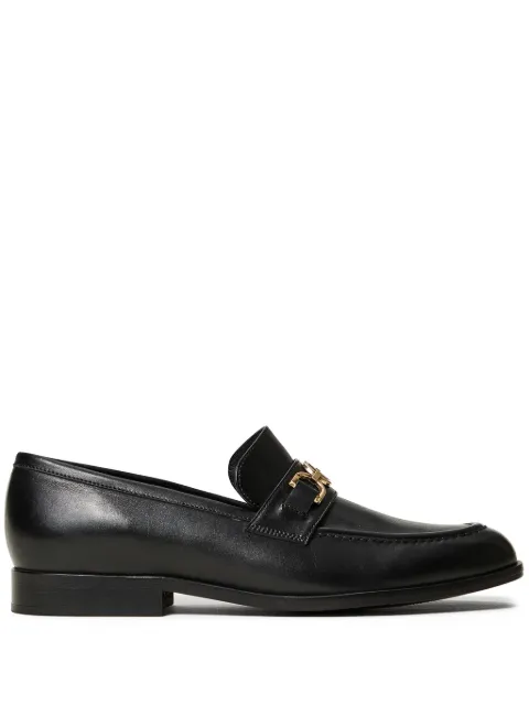 TWINSET Oval T leather loafers Black 242TCP100