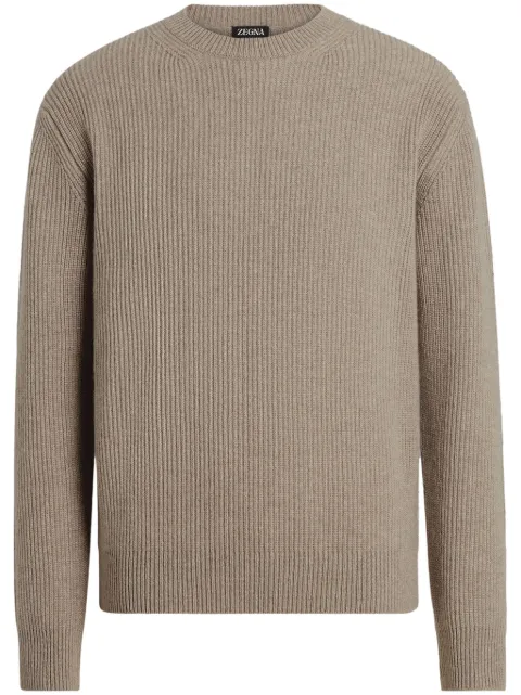 Zegna crew-neck sweater Neutrals UEK81A8110