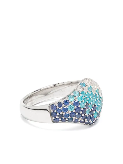 Tom Wood zirconia-embellished ring Silver 100716