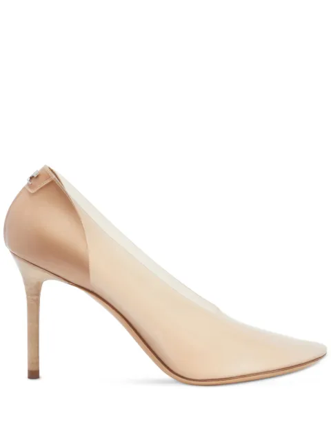 Courrèges 100mm translucent pumps Neutrals 424SPP021PU0052