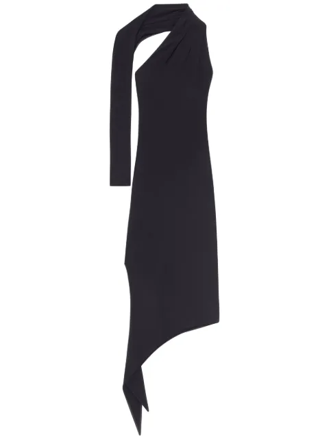 Courrèges Slash crepe maxi dress Black 424JRO523JS0145
