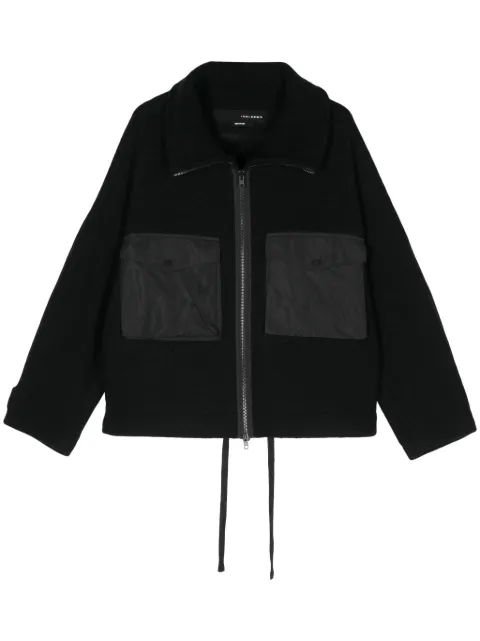 Isabel Benenato fleece jacket Black UW21F24