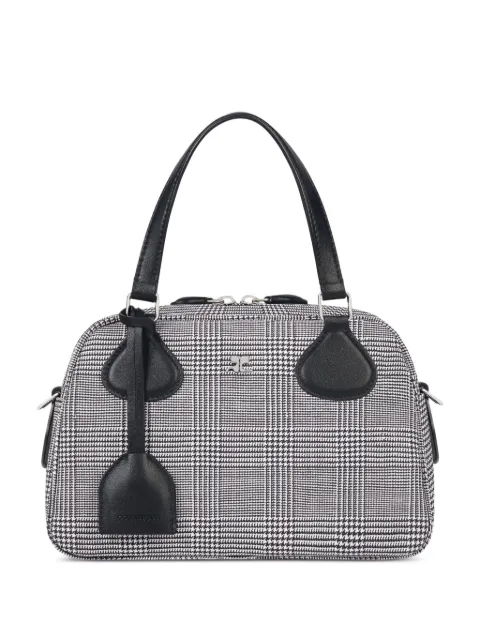 Courrèges Houndstooth Bowling bag Black 424GSA133WO0128