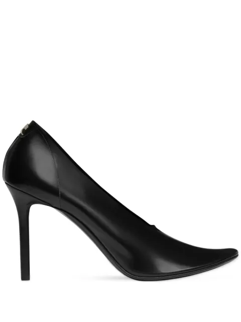 Courrèges 100mm translucent pumps Black 424SPP021PU0052