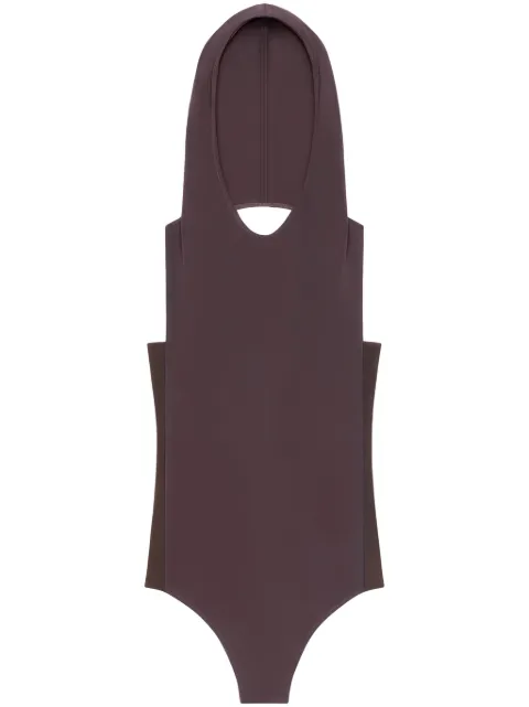 Courrèges Illusion hooded bodysuit Brown 424JBD108PL0159