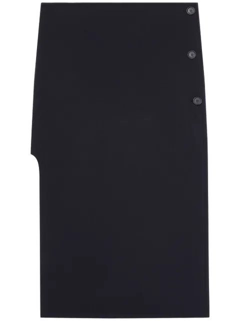 Courrèges oblique tailored midi skirt Black 424CJU196WO0113