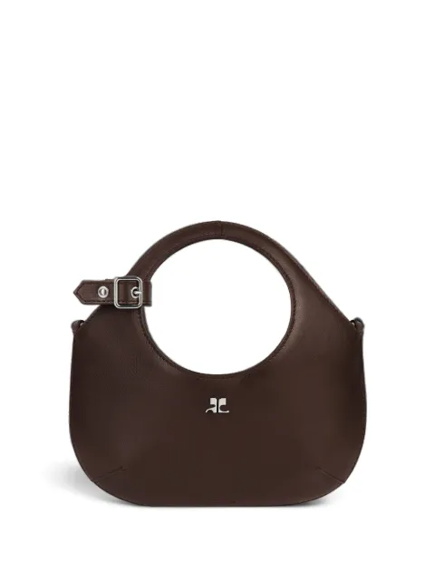 Courrèges mini Holy leather tote bag Brown 324GSA126CR0065