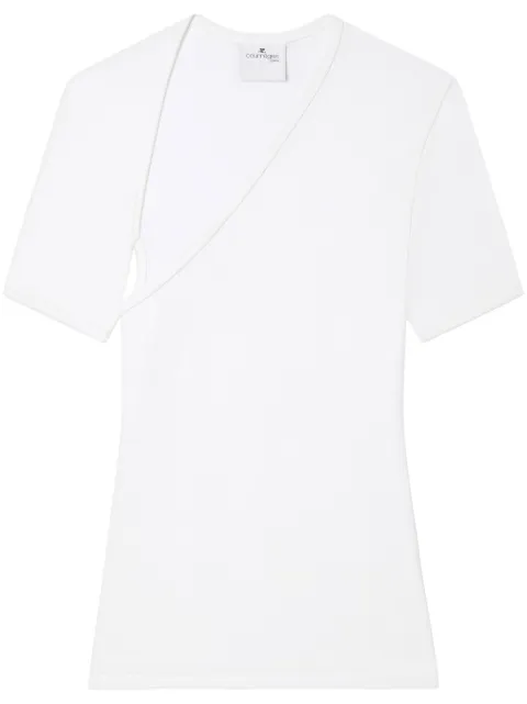 Courrèges slash T-shirt White 424JTS157JS0070