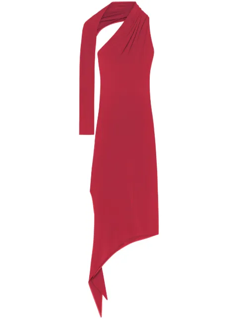 Courrèges Slash crepe maxi dress Red 424JRO523JS0145