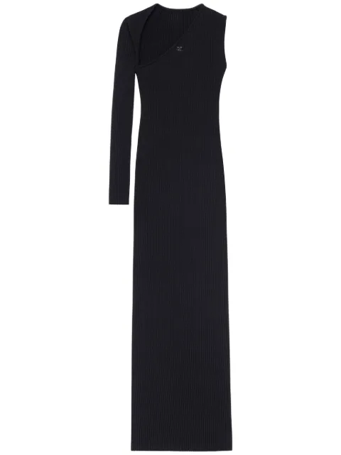 Courrèges ribbed-knit maxi dress Black 424MRO520FI0001