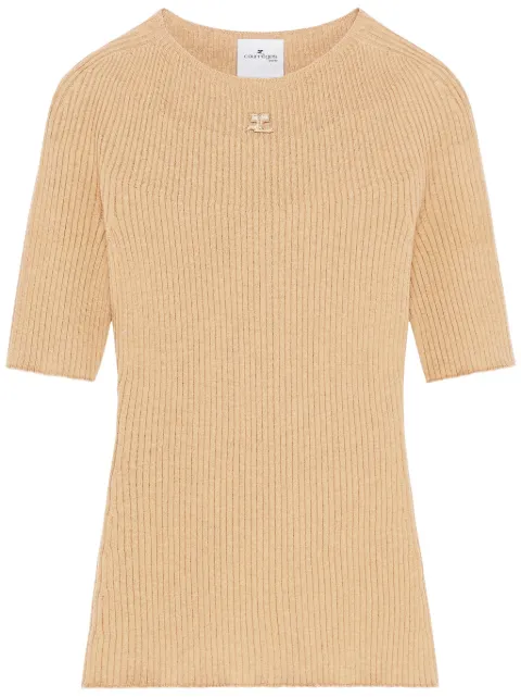 Courrèges Solar ribbed sweater Neutrals 124MPU130FI0049