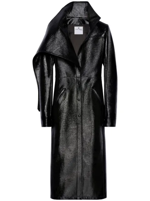 Courrèges vinyl trench coat Black 424CMA173VY0014
