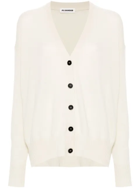 Jil Sander v-neck cashmere cardigan White J02HP0009J13206