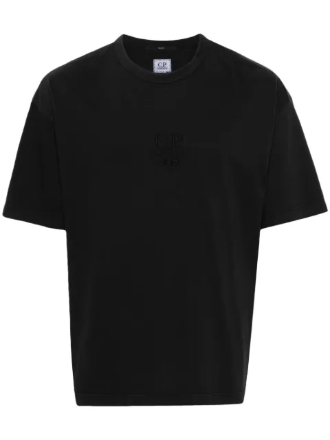 C.P. Company logo-embroidered T-shirt Black 17CMTS181A005697G