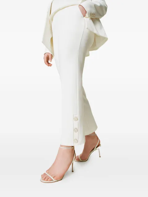 TWINSET Oval T-button trousers White 241TP2273