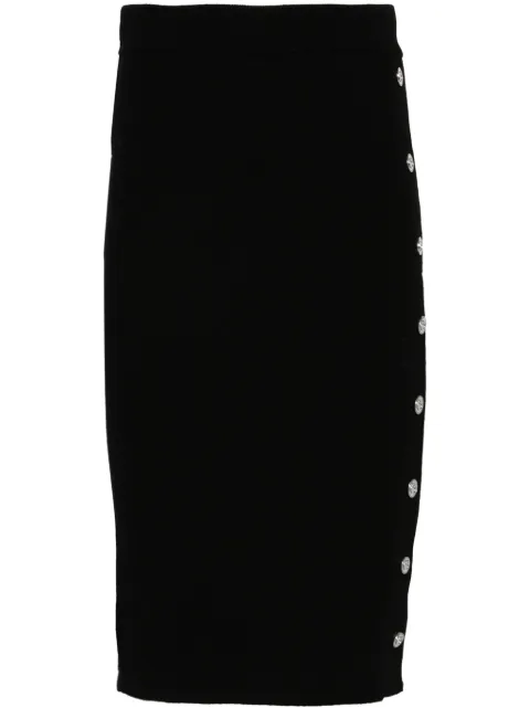 PINKO ribbed-knit midi skirt Black 104021A15S