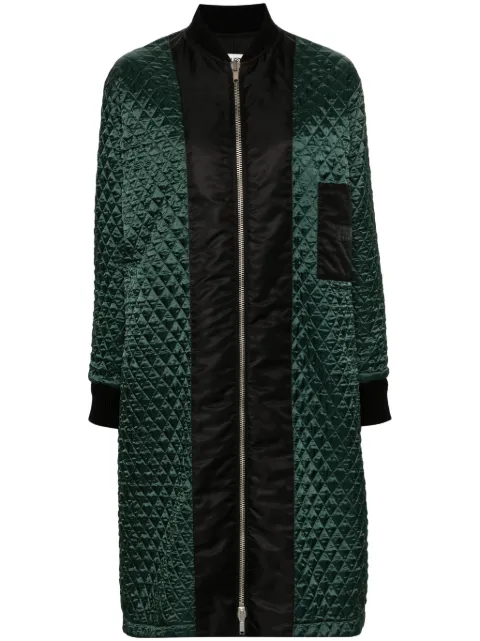 MM6 Maison Margiela single stitch-logo coat Green S62AN0135MTN032