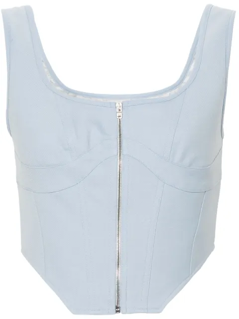 AMIRI zip-up corset Blue AWTPBU1003
