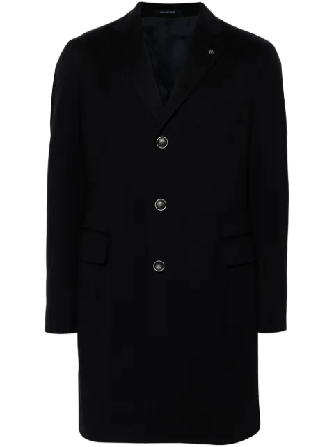 Tagliatore brooch-detail coat Blue CFBM13B350001