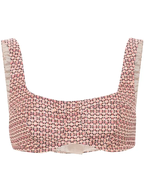 AMIRI tweed bralette Pink AWTPRA1002