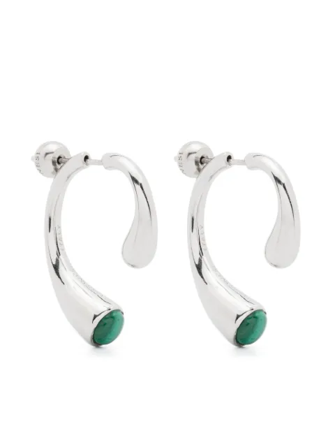 Panconesi P Malakite earrings Silver F24EA009P