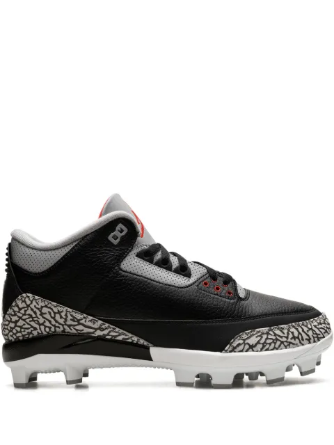 Jordan Air Jordan 3 Retro "Black/Fire Red/Cement Grey/White" cleats Black FZ8627