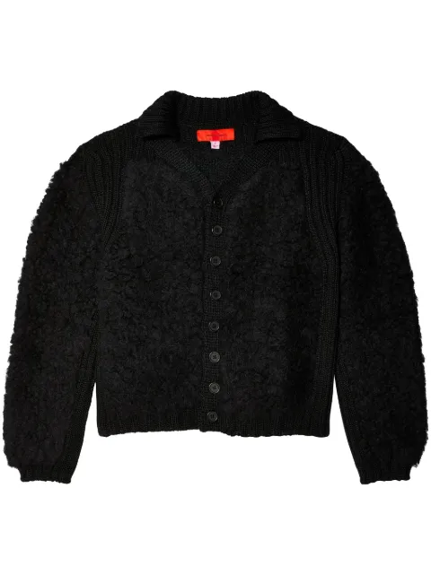Eckhaus Latta teddy cardigan Black 8078ELPF24P