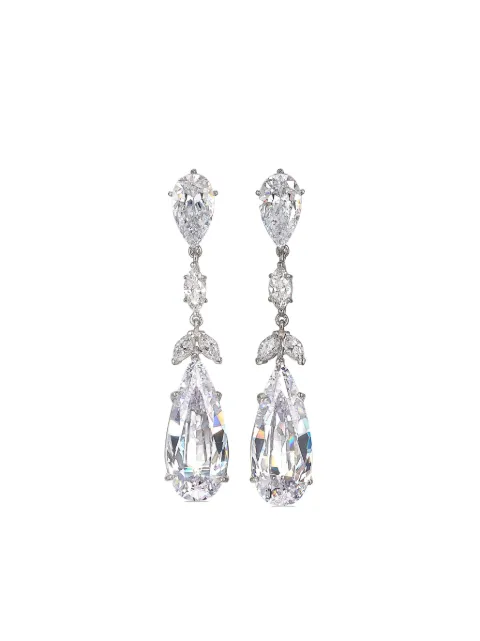 Anabela Chan 14kt white gold Calla Lily diamond earrings Silver AC18CL27ES14WGWD