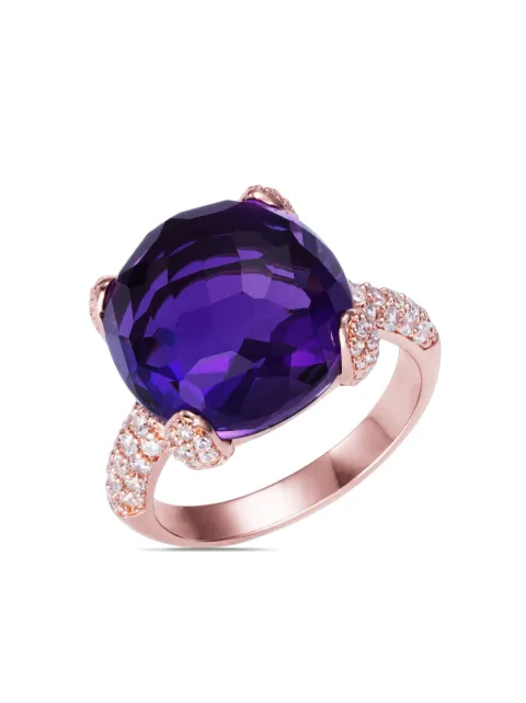 Anabela Chan 18kt rose gold vermeil Sugarloaf faceted amethyst ring Pink AC15SL03RSRGPA