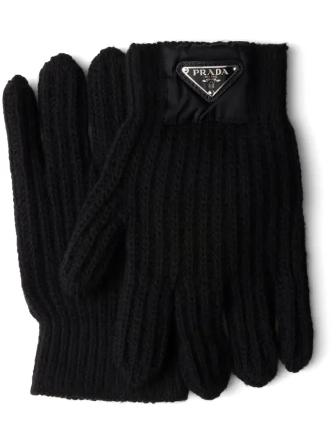 Prada wool and cashmere gloves Black UMK75SOOO15N5