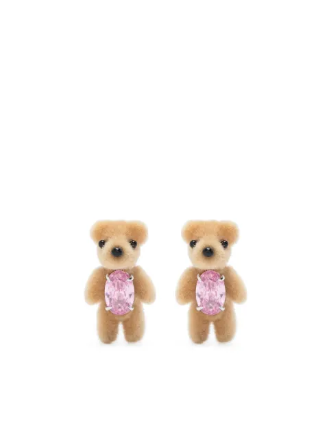 YVMIN bear-motif earrings Brown 23494PNK00DN2