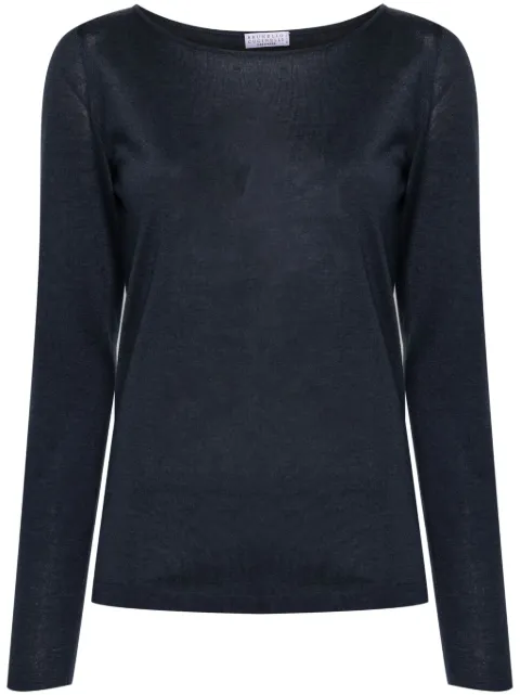 Brunello Cucinelli fine-knit sweater Blue M13800008C7186