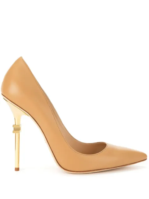 Elisabetta Franchi 110mm branded-heel pumps Brown SA39B20EC