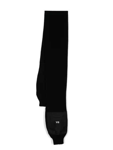 Y-3 logo-print sleeve scarf Black IY9276