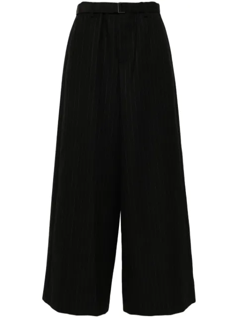 sacai pinstriped palazzo pants Black 2407415