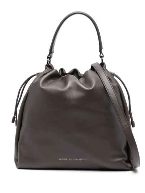 Brunello Cucinelli Mellow Shoppe bucket bag Grey MBGPD3611C8279