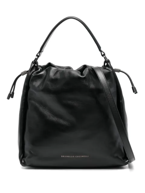 Brunello Cucinelli logo-debossed tote bag Black MBGPD3611C101