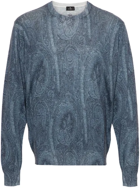 ETRO paisley sweater Blue MRKF0080AK464