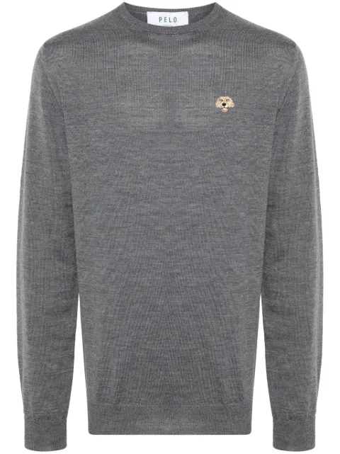 PELO FOUNDATION dog-patch sweater Grey 13001