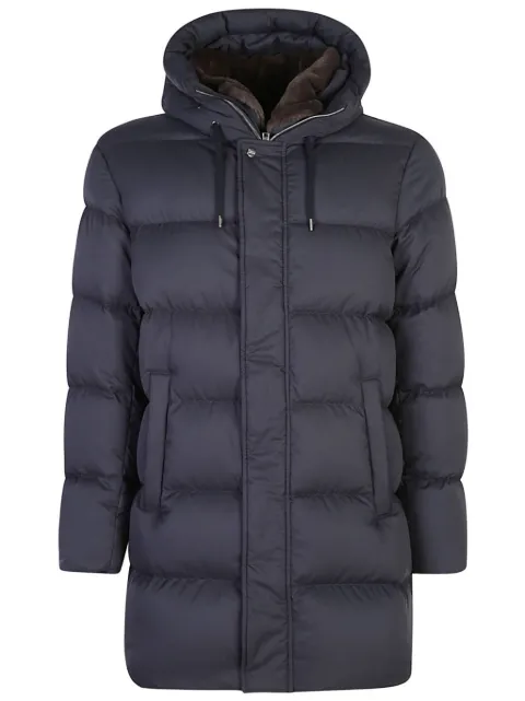 Herno logo-plaque padded jacket Blue PI001159U12414Z