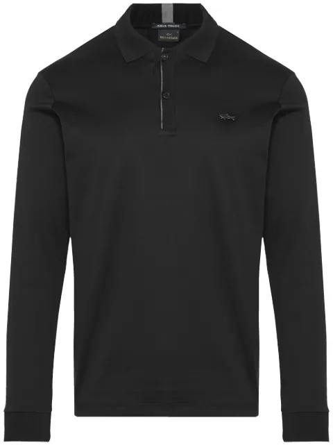 Paul & Shark appliqué-logo polo shirt Black 14311712