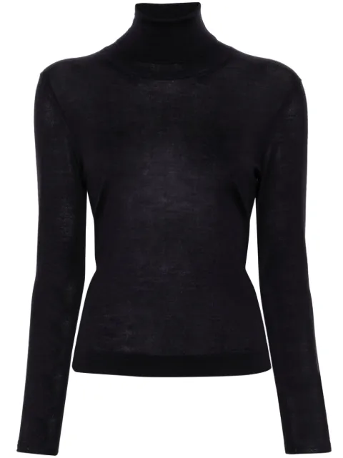 TOM FORD turtleneck fine-knit sweater Blue MAK1334YAX087