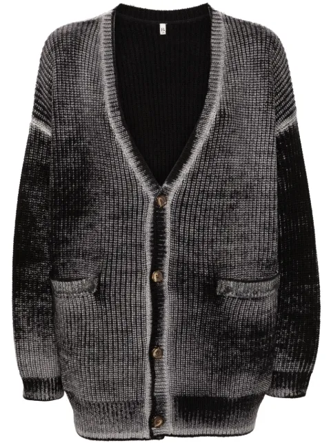 R13 faded-effect cardigan Black R13WY198Y158B